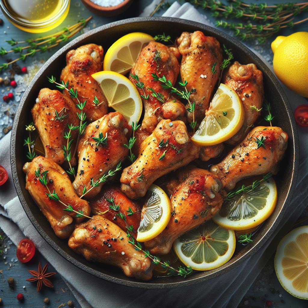 Thyme and Lemon Chicken Wings
