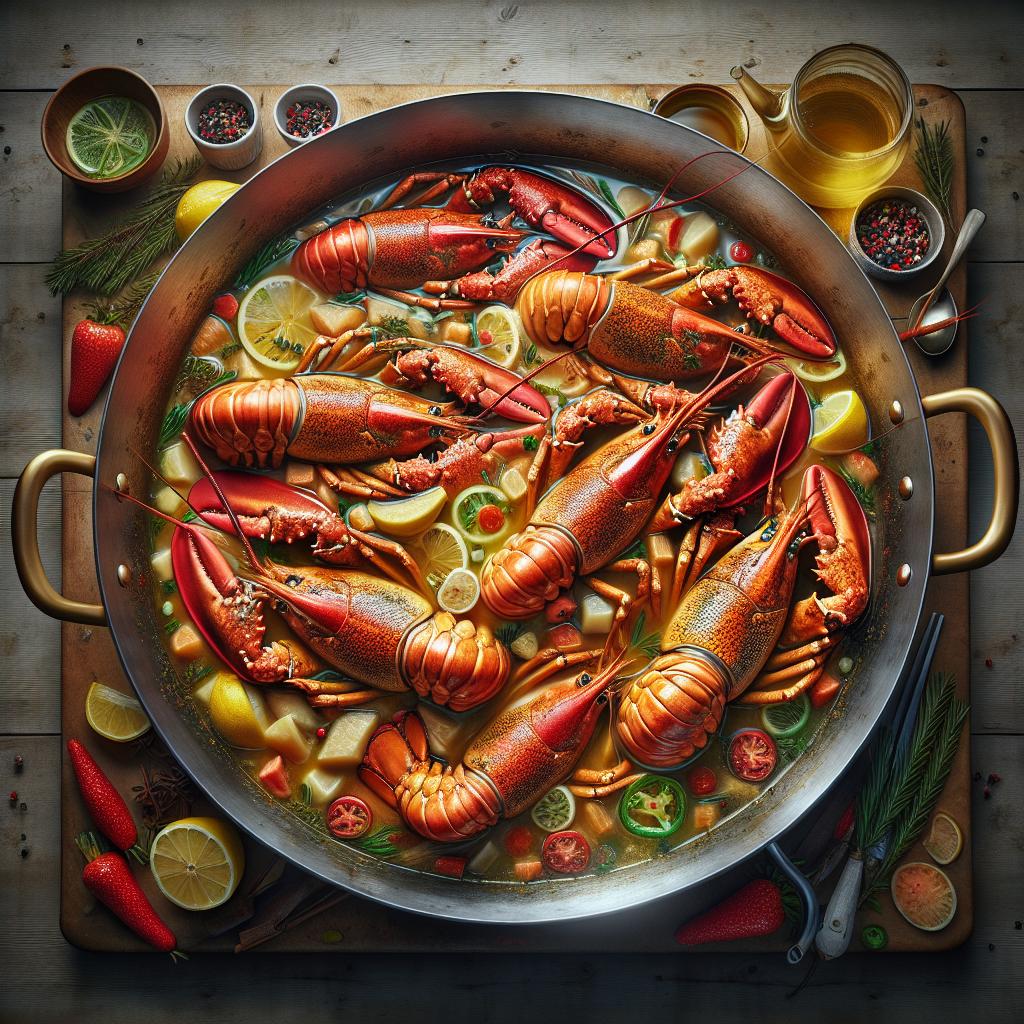 Lobster in court-bouillon