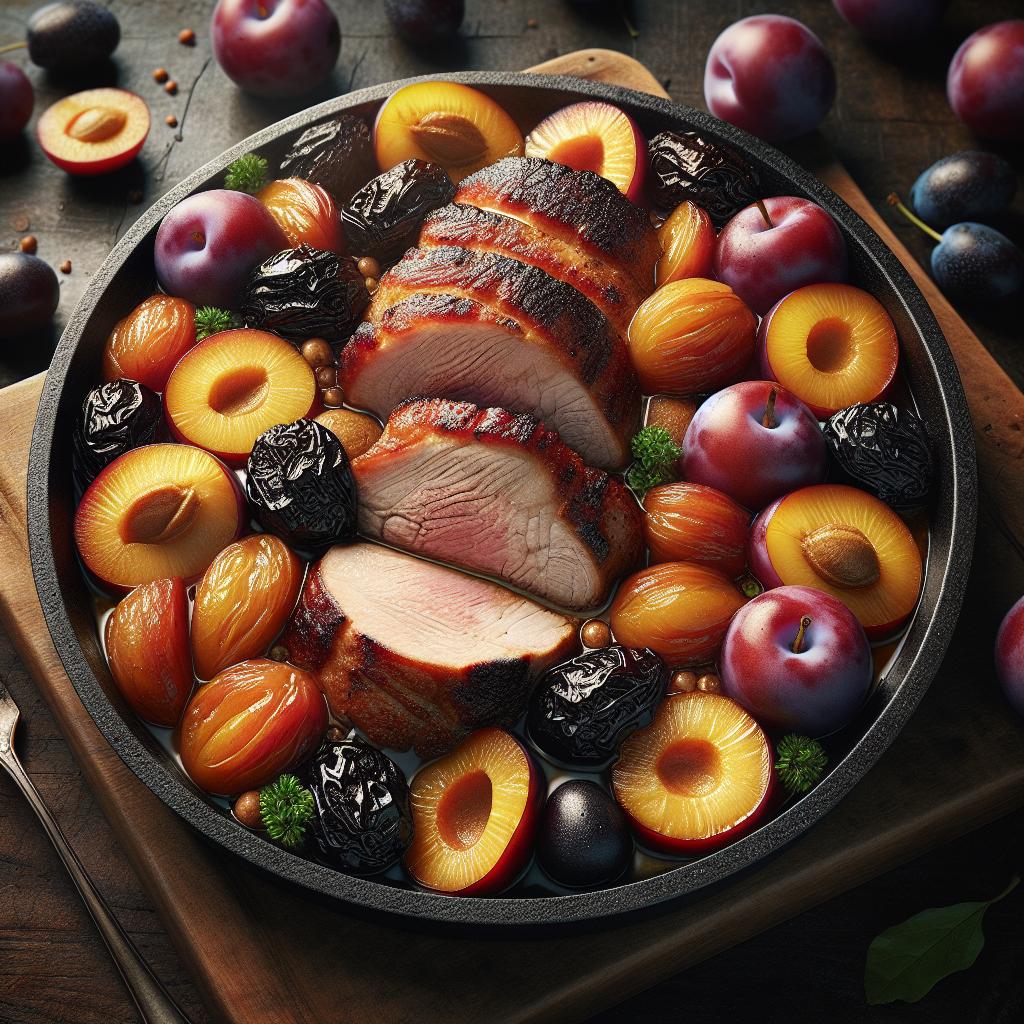 Pork Loin with Plums