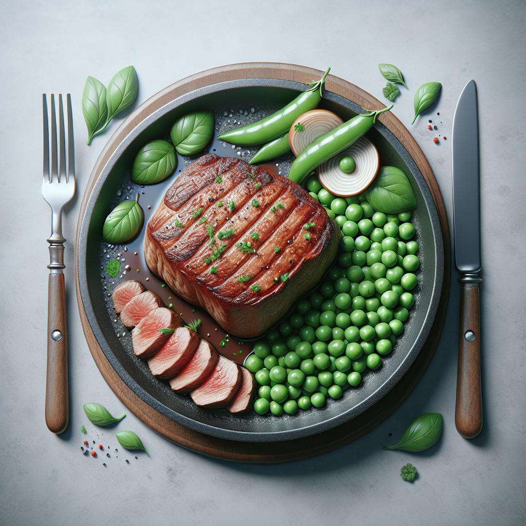 Veal Roast with Peas