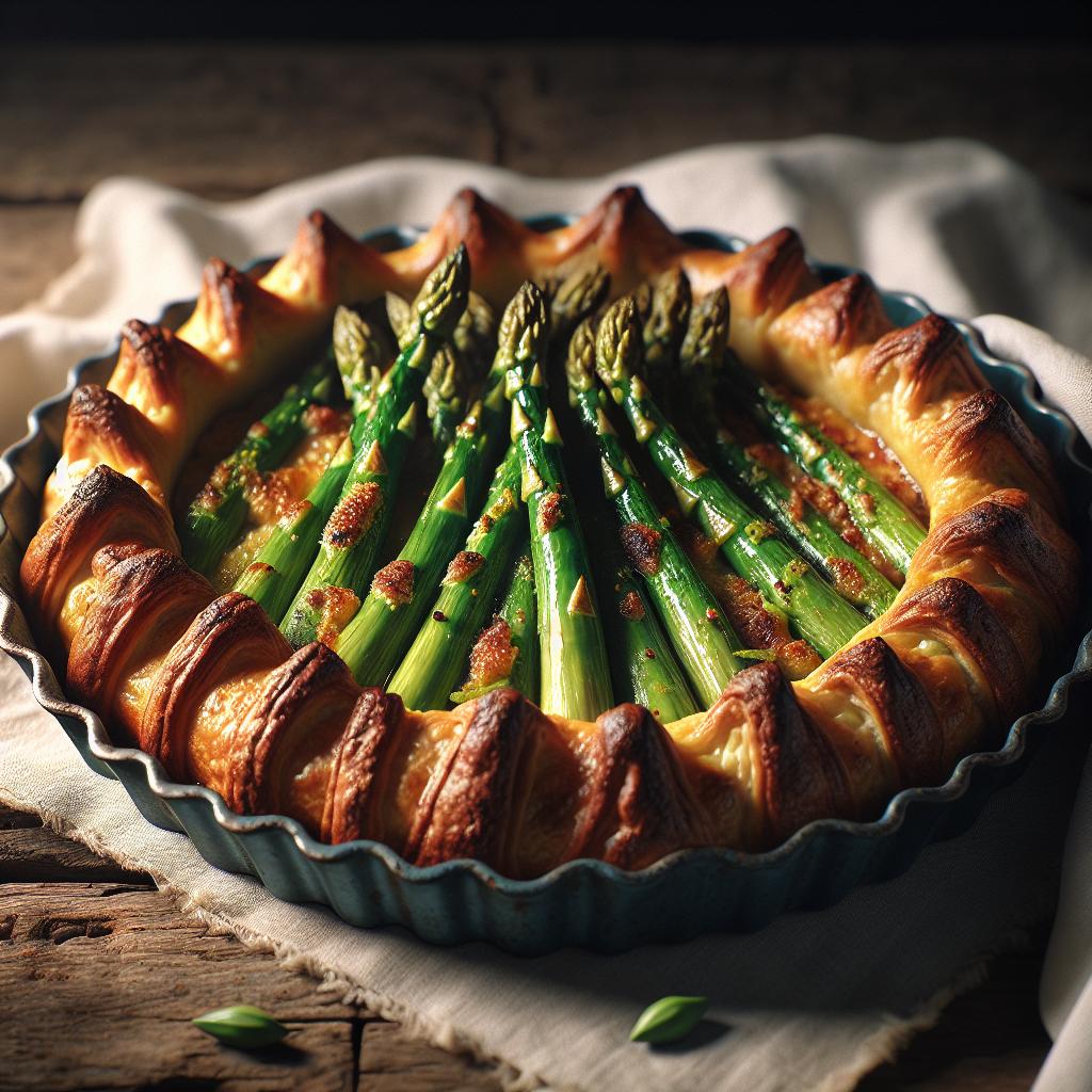 Asparagus in puff pastry