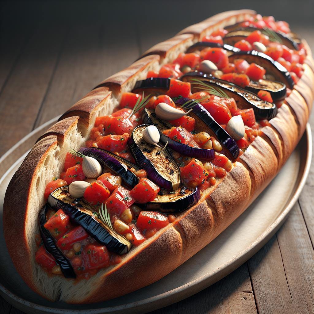 Eggplant Stuffed Baguettes