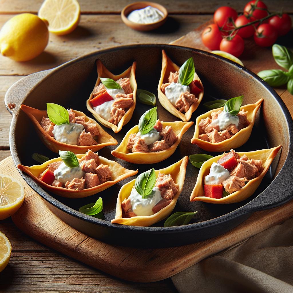 Tuna and Ricotta Lemon Boats