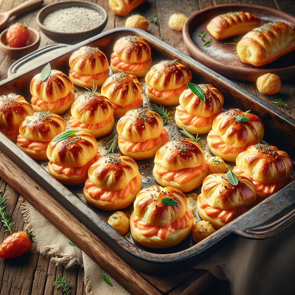 Salted Salmon Profiteroles