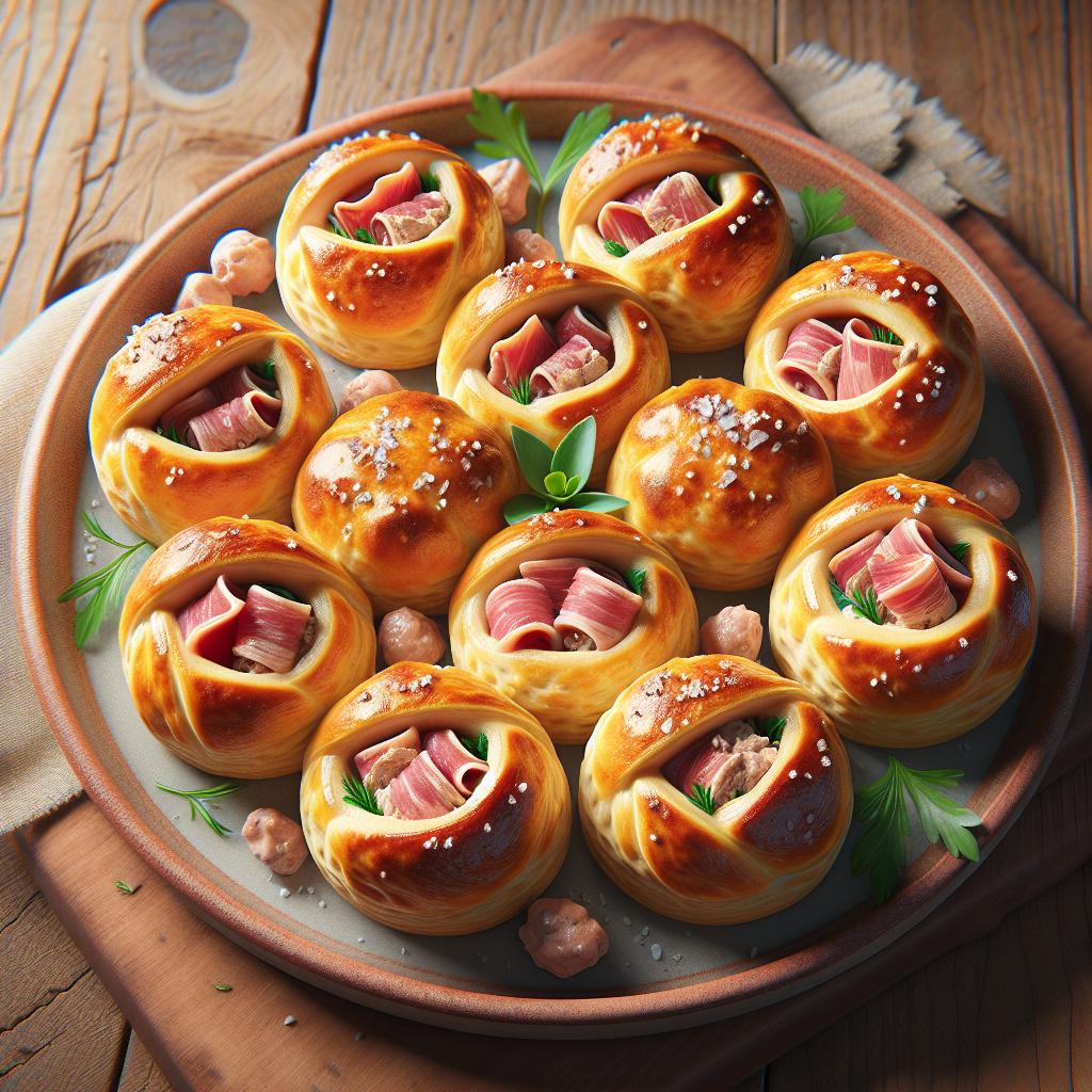 Savoury Choux Puffs with Tuna and Bresaola