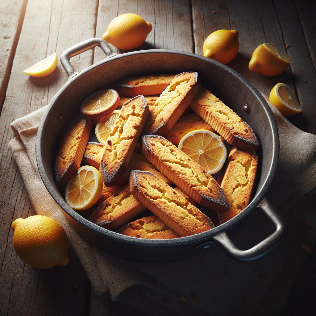 Rustic lemon biscuits