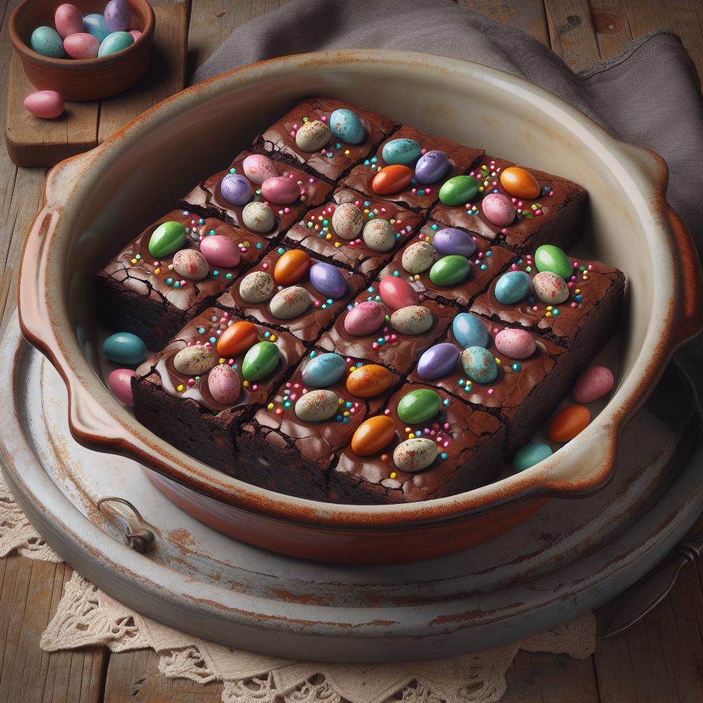 Chocolate Brownies with Mini Eggs