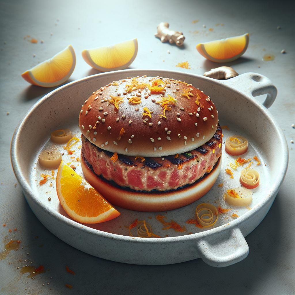 Tuna Burgers with Orange and Ginger