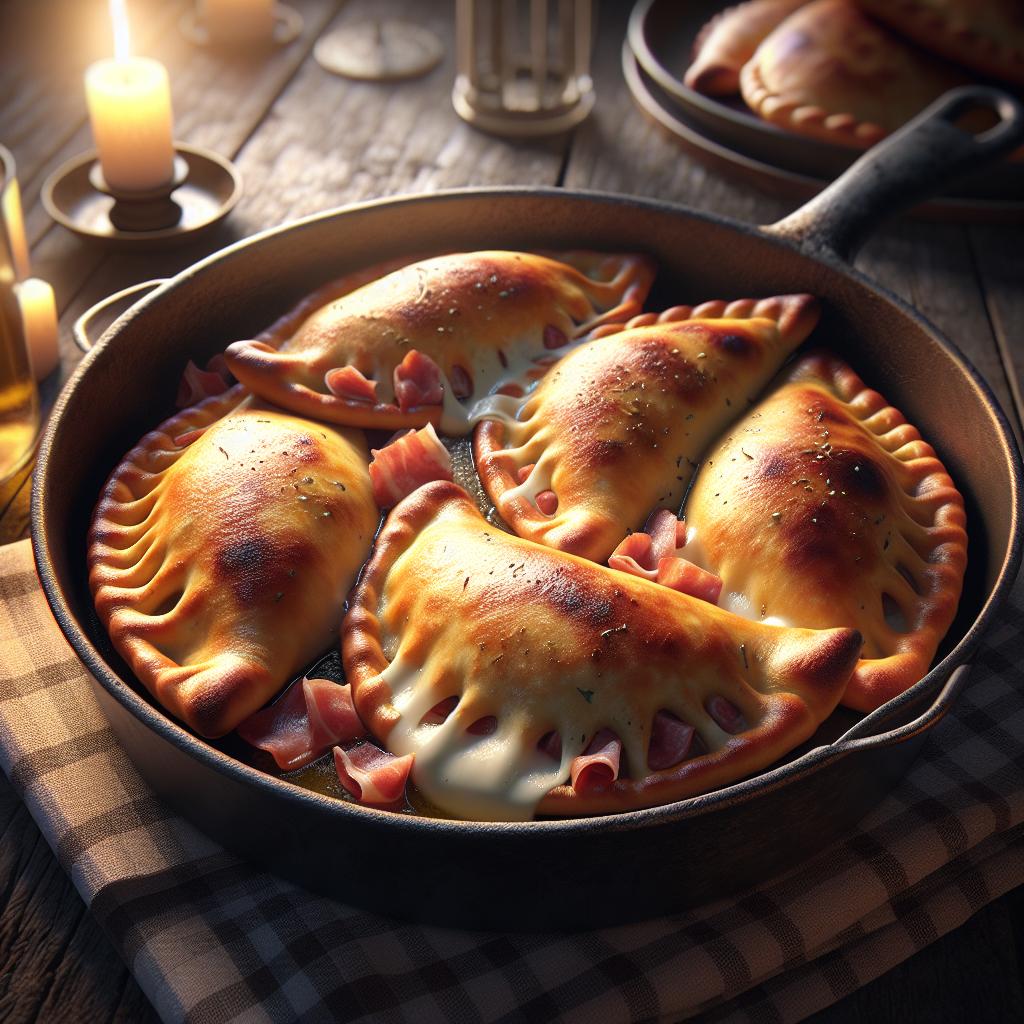 Fried Calzones with Ham and Mozzarella