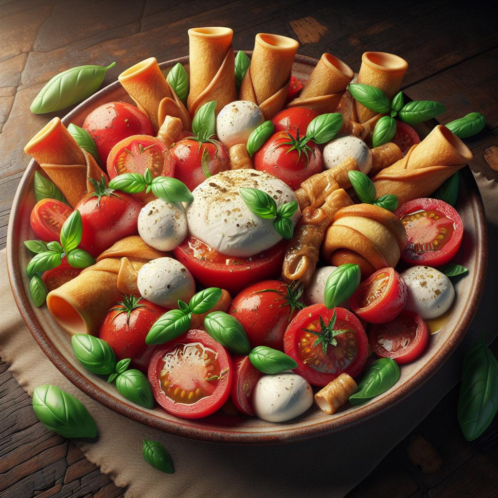 Bread Loaf Cannoli with Tomato and Mozzarella