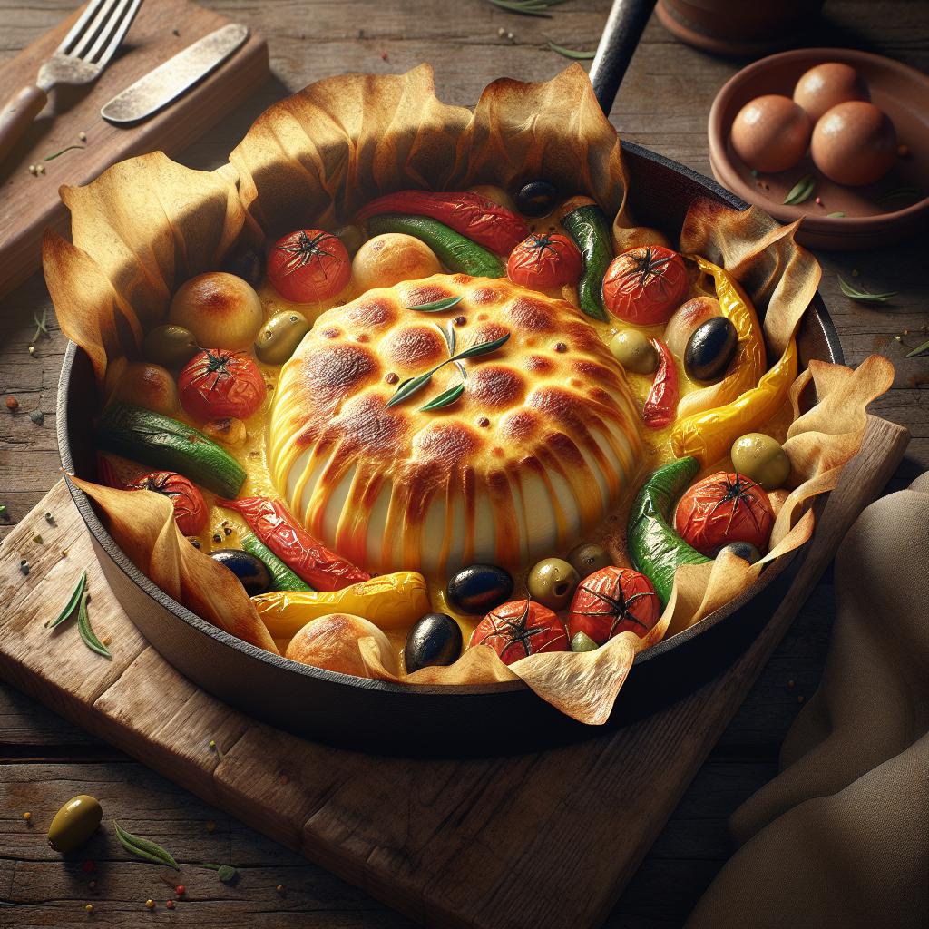 Mediterranean-style Scamorza Cartocci