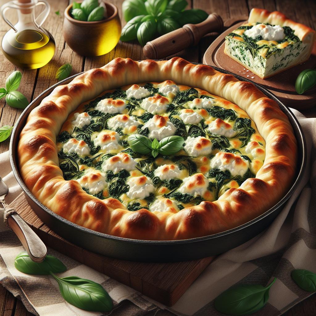 Casatiello with ricotta and spinach