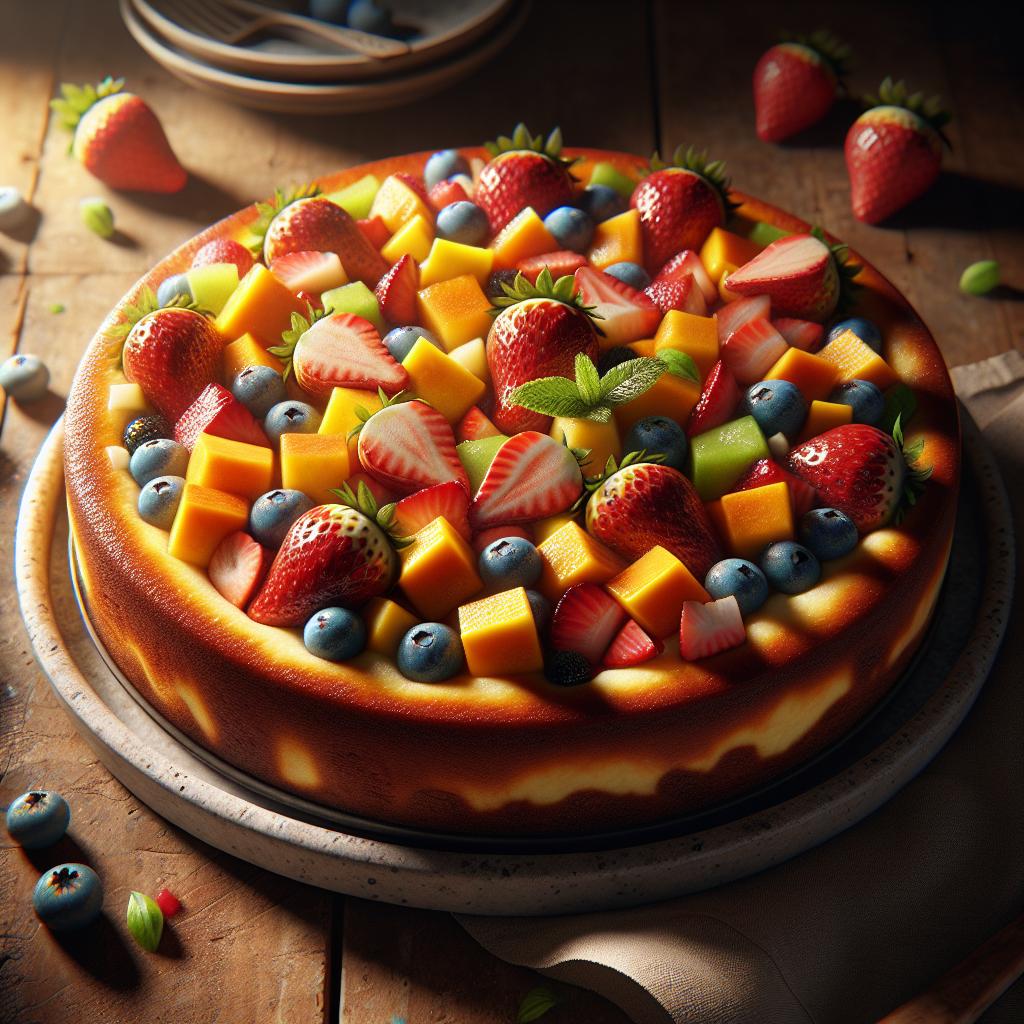 Fruit Salad Cheesecake