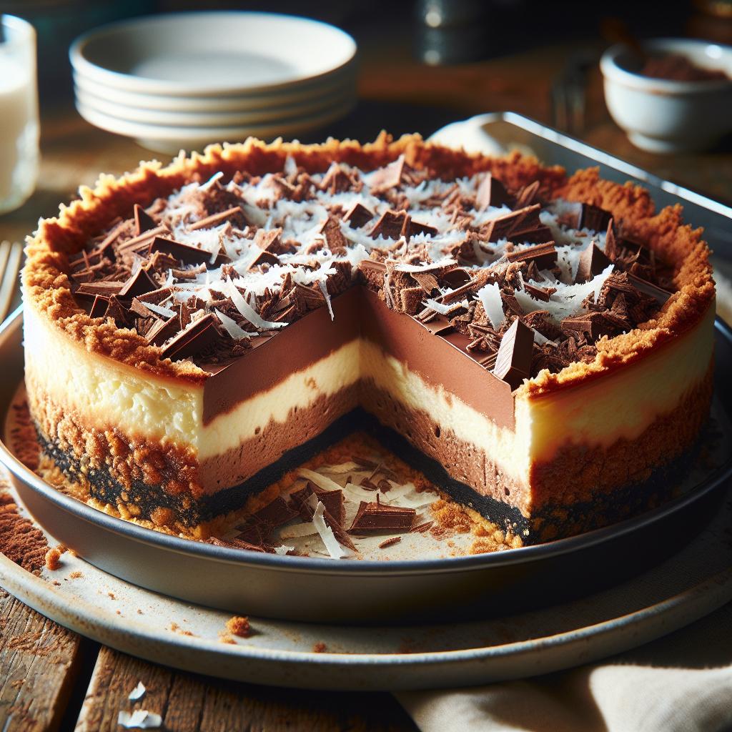 Chocolate and Coconut Cheesecake