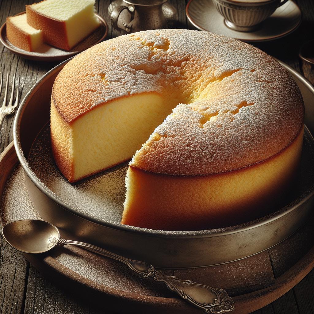 Chiffon cake with rice flour