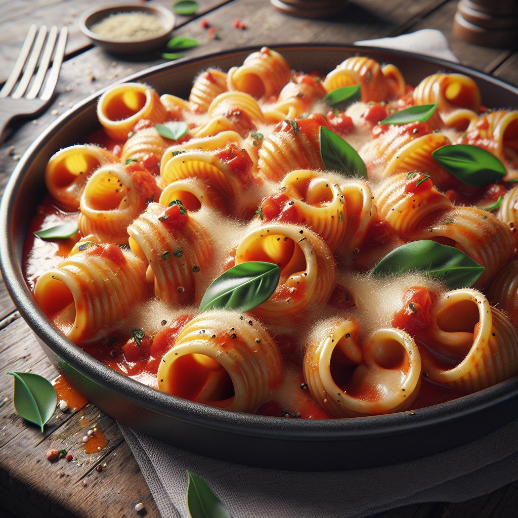 Snail-shaped Pasta with Stelvio Cheese and Tomato