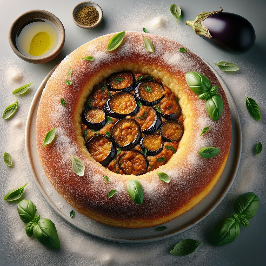 Eggplant Stuffed Rice Doughnut