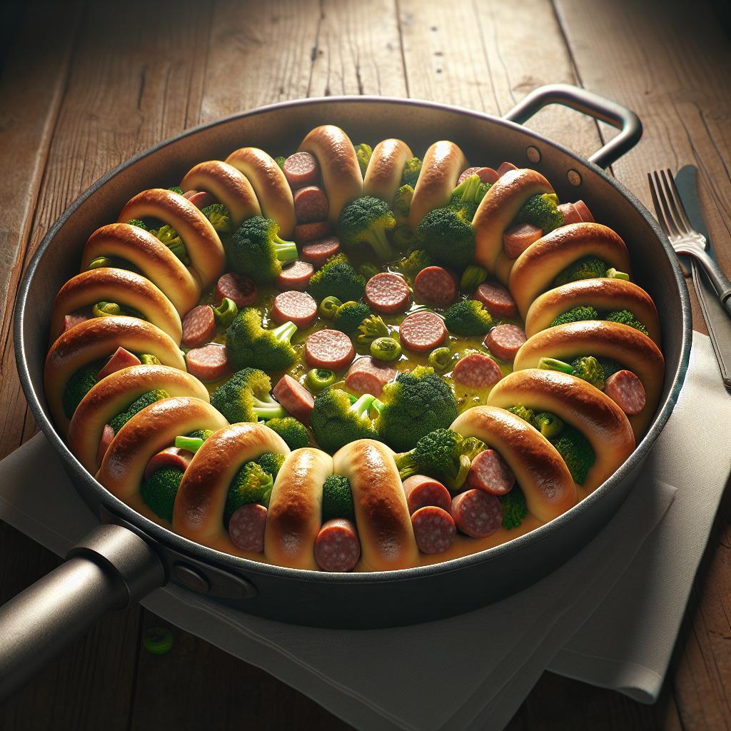 Sausage and Broccoli Donut
