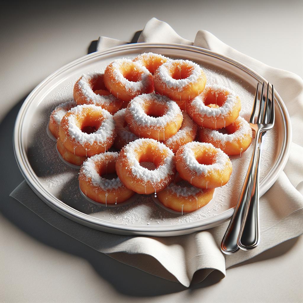 Fried Donuts with Sugar