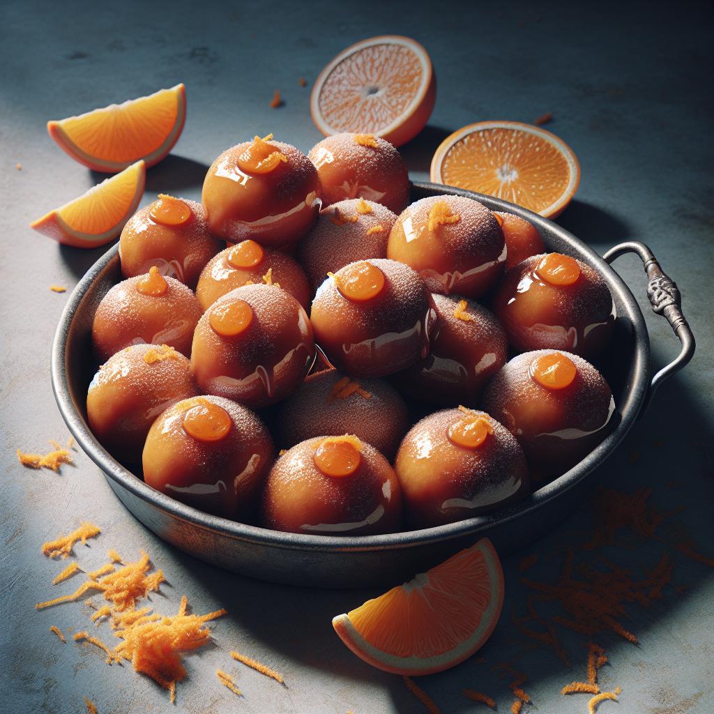 Glazed Fried and Baked Orange Doughnuts