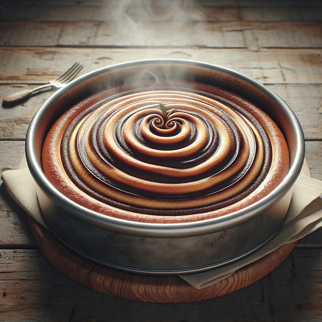 Ciambellone girella with chocolate cream