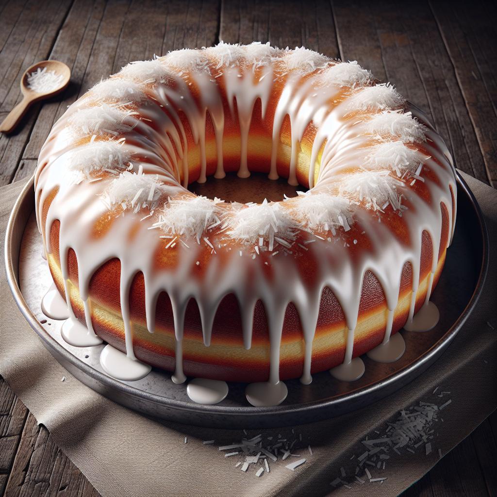Glazed Yogurt and Coconut Bundt Cake
