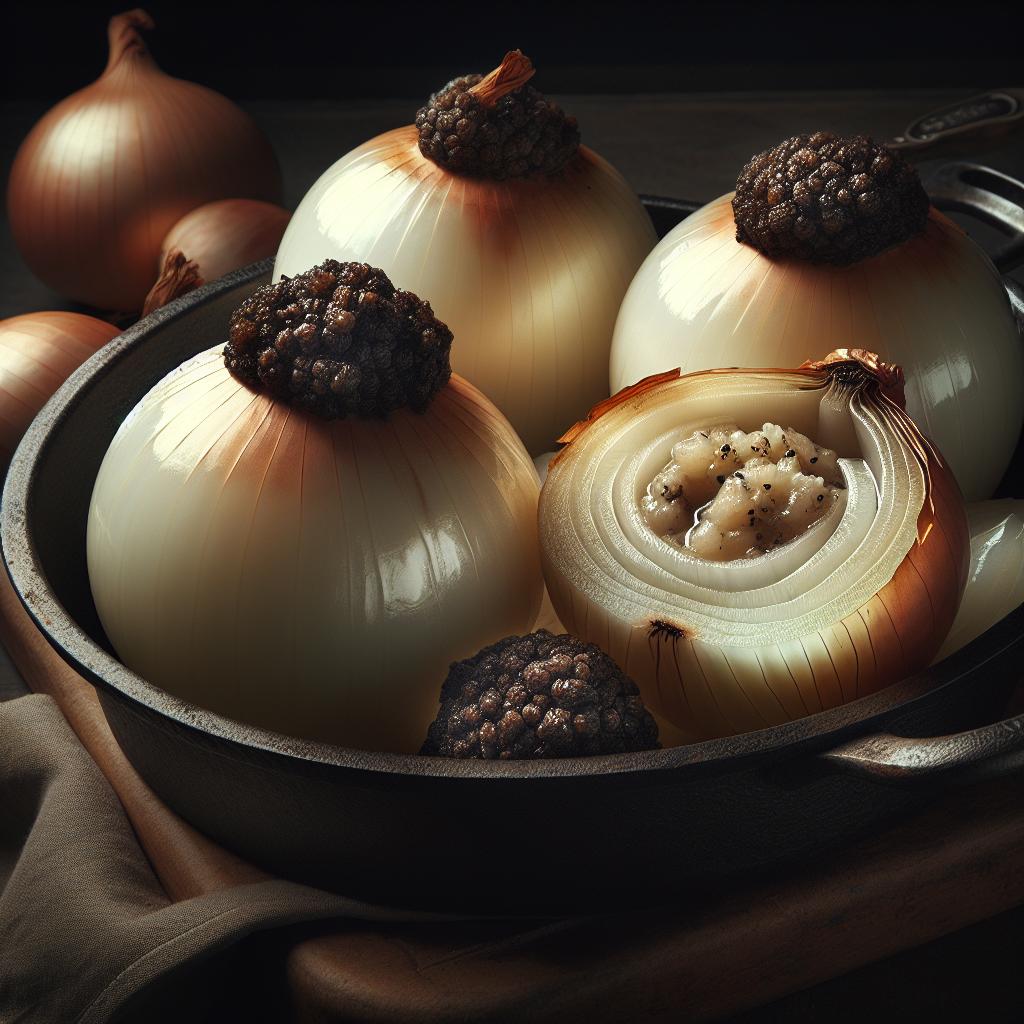 Truffle-stuffed onions