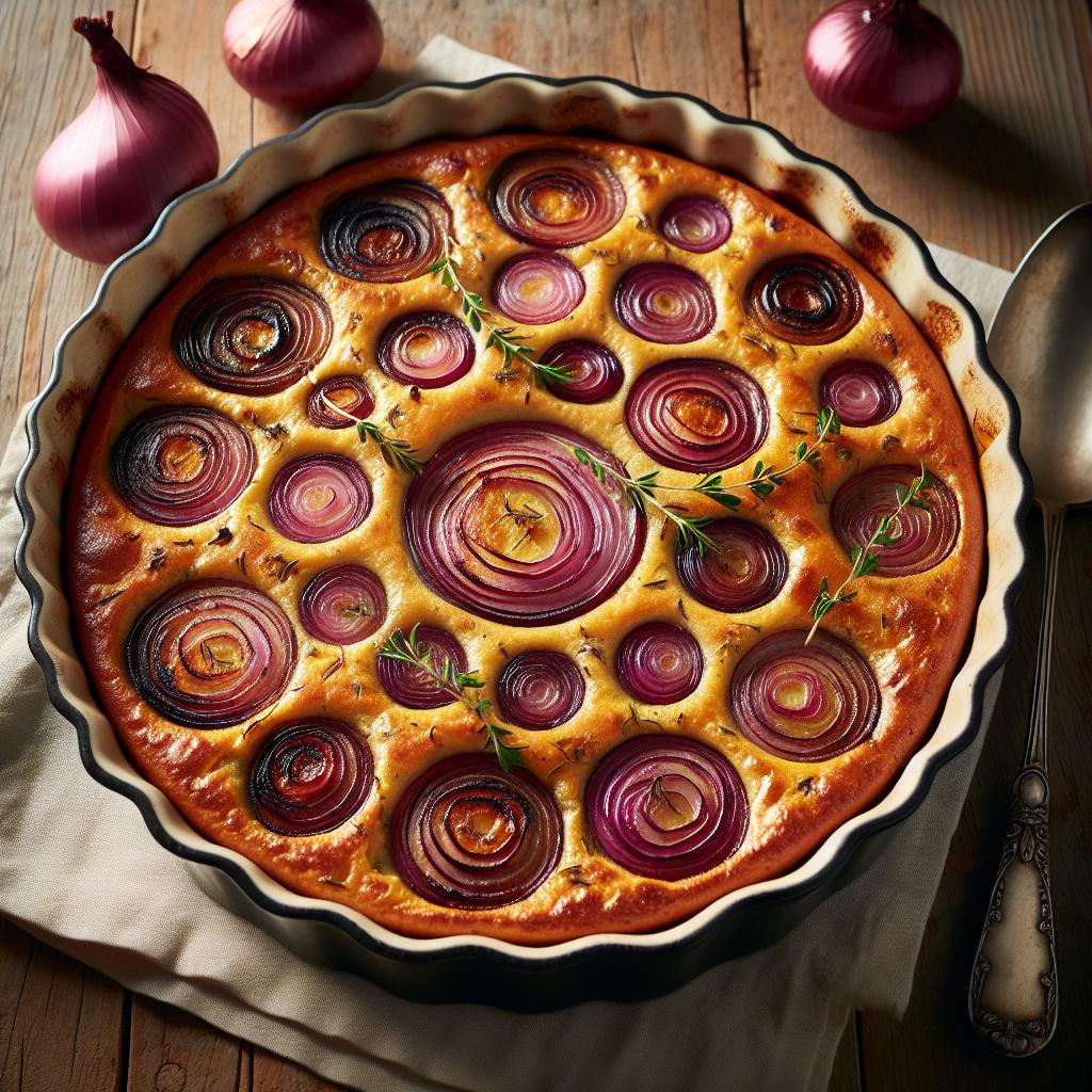 Savory Red Onion Clafoutis