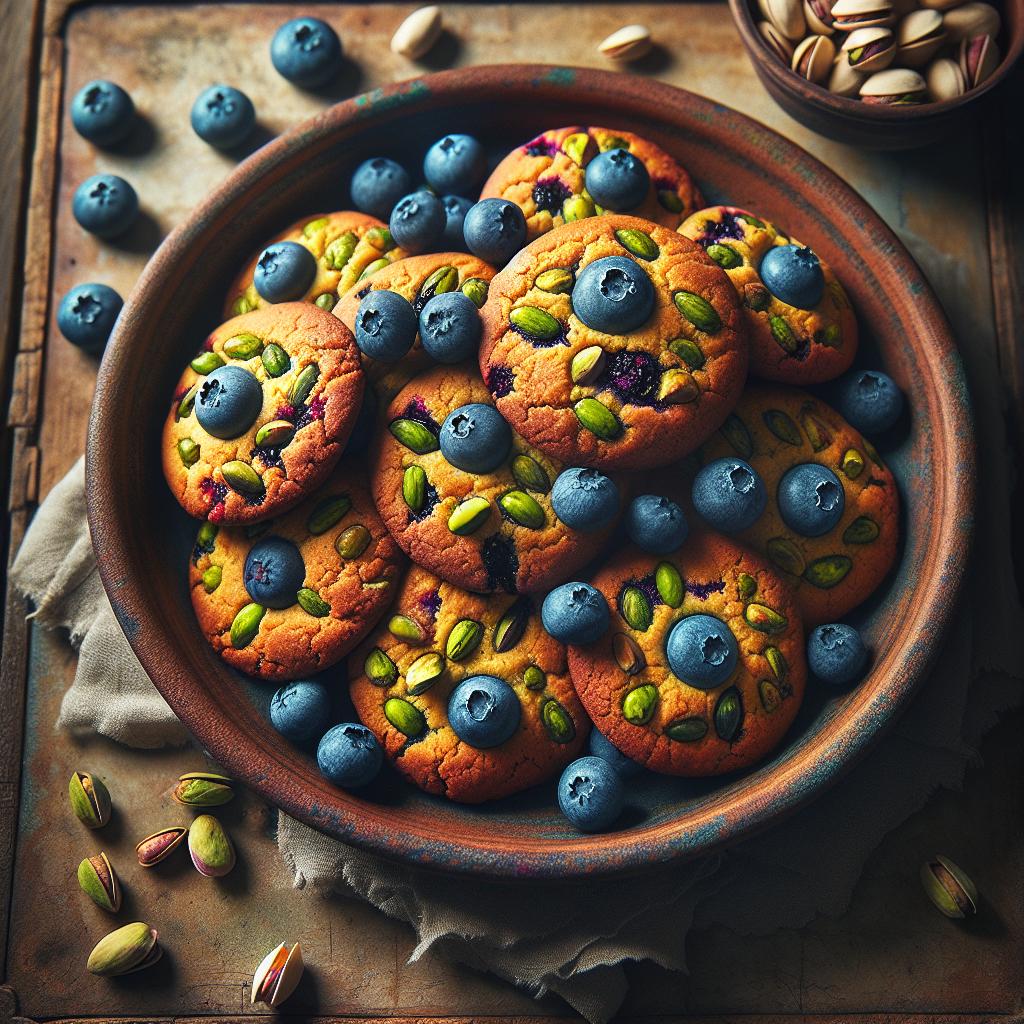Blueberry and Pistachio Cookies