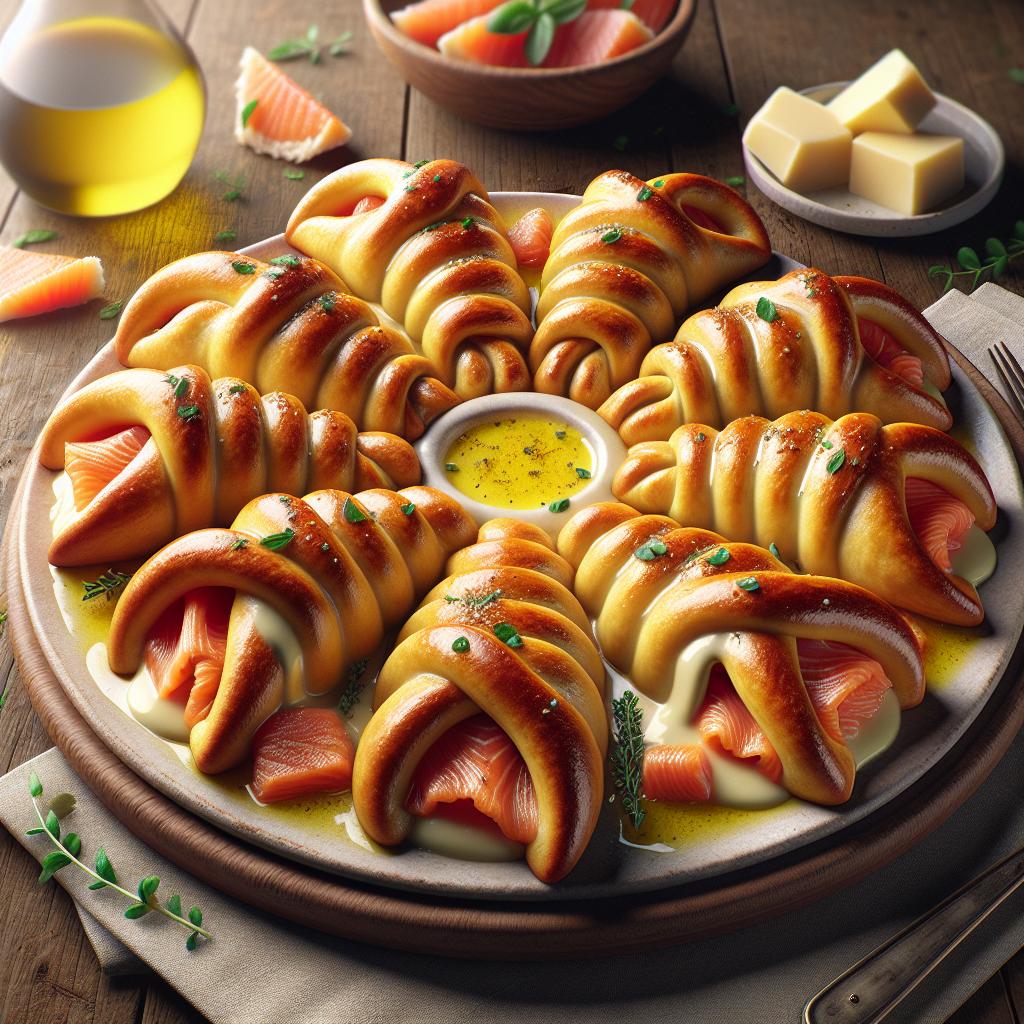 Savory Salmon and Cheese Croissants