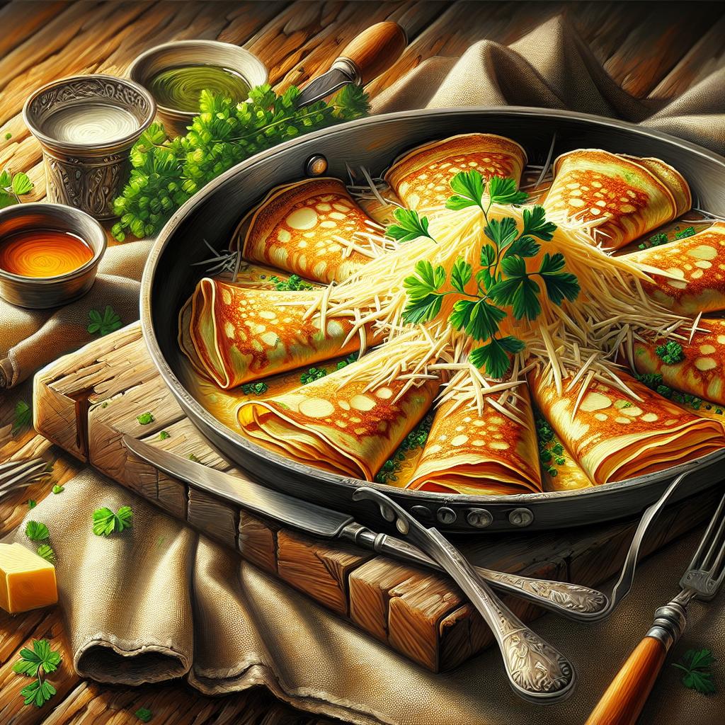 Savory Cheese Crêpes