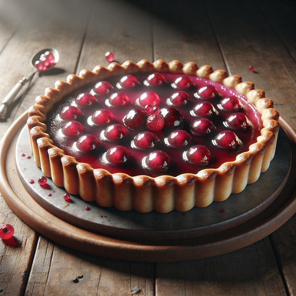 Tart with ruby chocolate