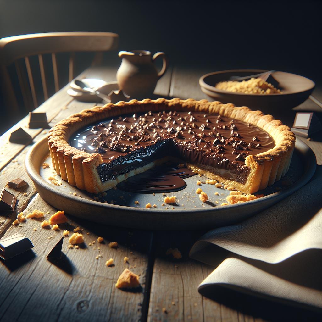 Spelt, Water, and Chocolate Tart