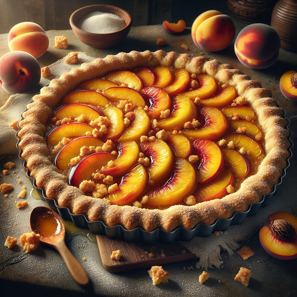 Peach and Amaretti Tart