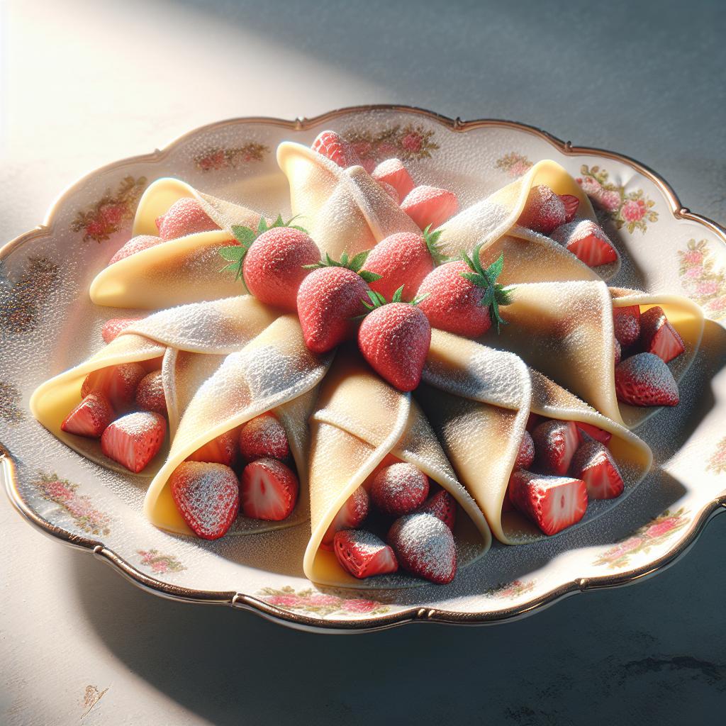 Strawberry Crepe Pouches