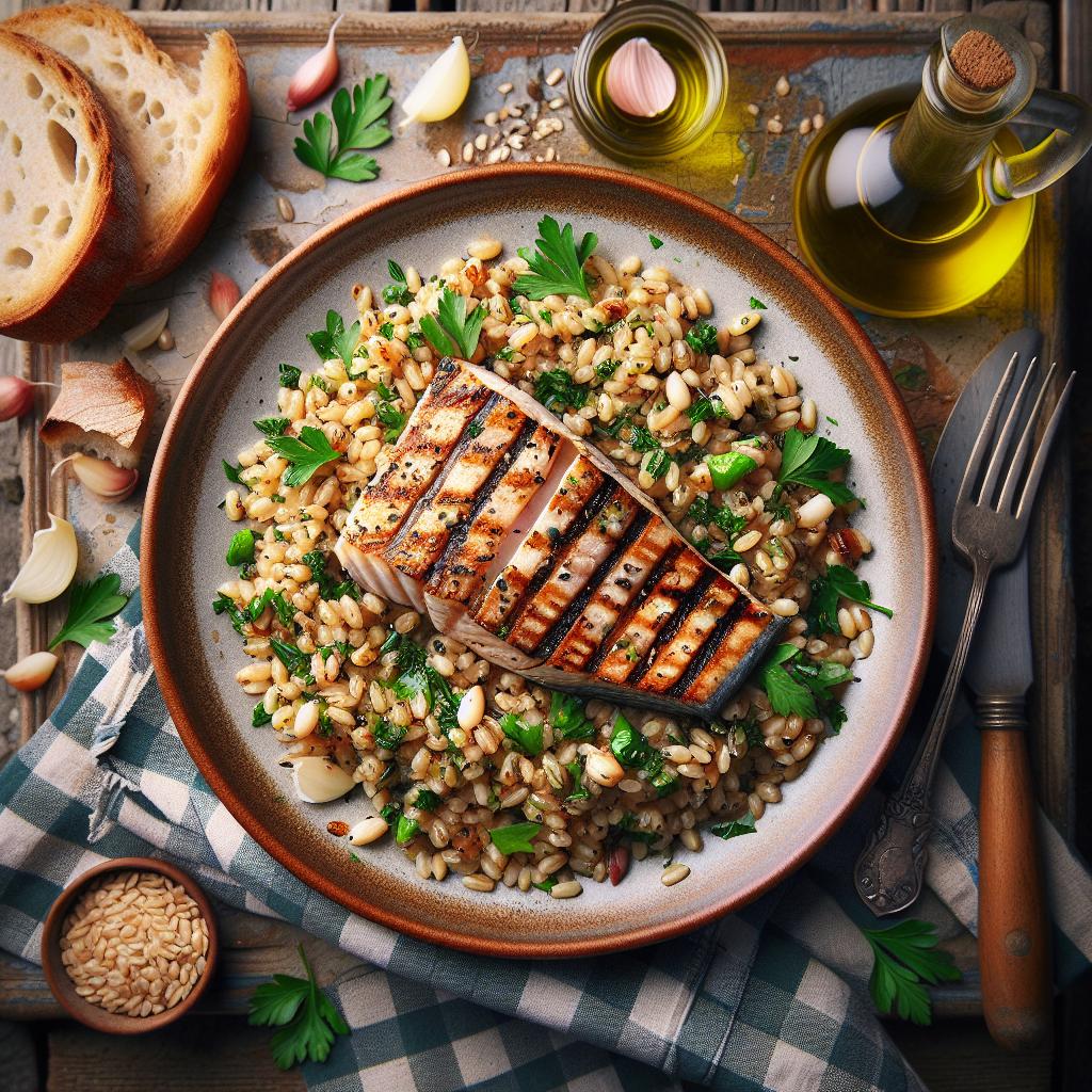 Spelt with Swordfish