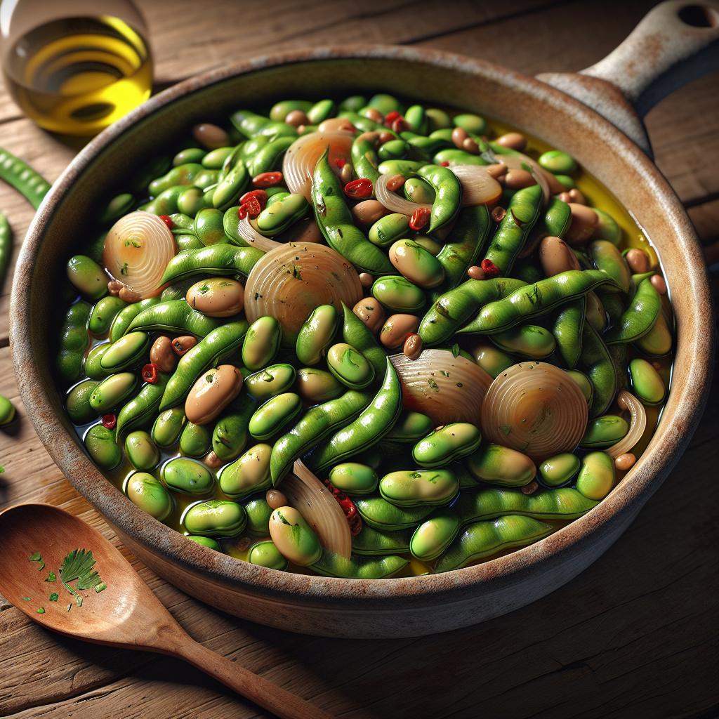 Pan-fried Broad Beans