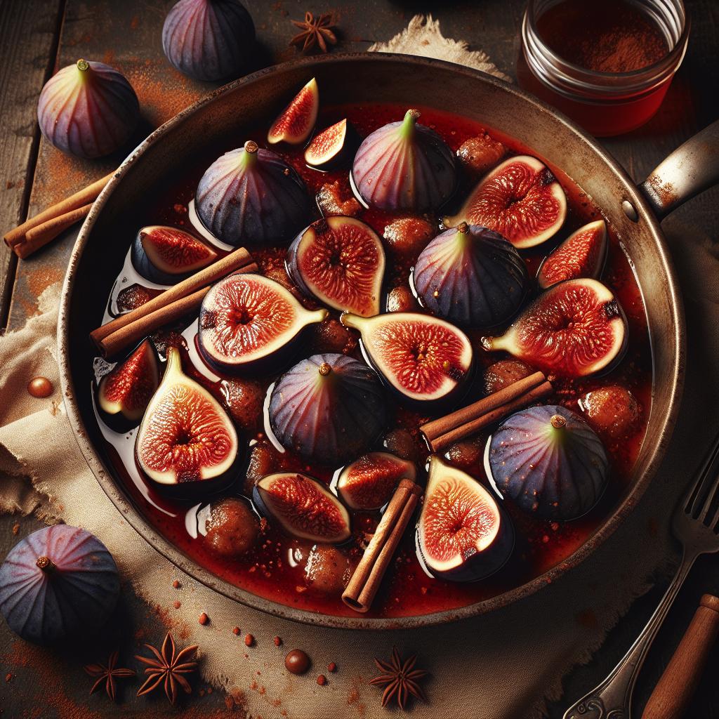 Figs in Red Wine, Honey, and Cinnamon Sauce