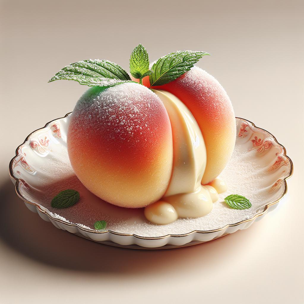 Faux peaches with alchermes