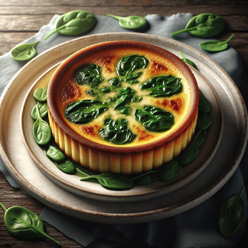 Spinach and Taleggio Flan