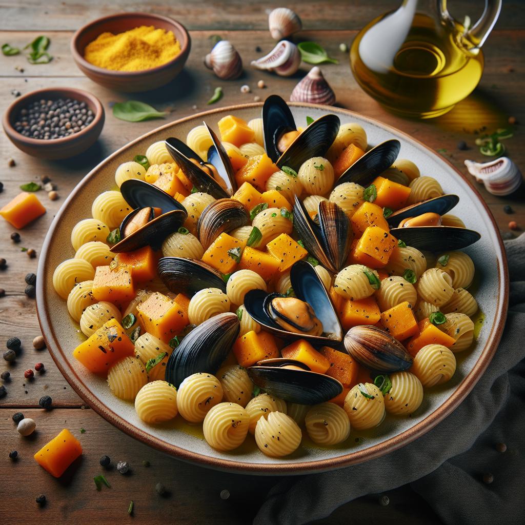 Fregola with Pumpkin and Mussels