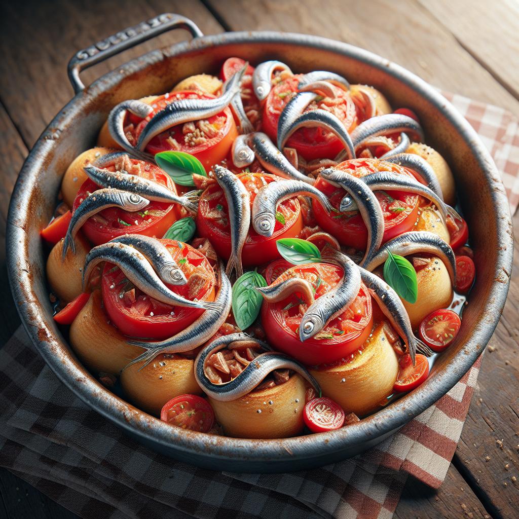 Friselle with Tomato and Anchovies