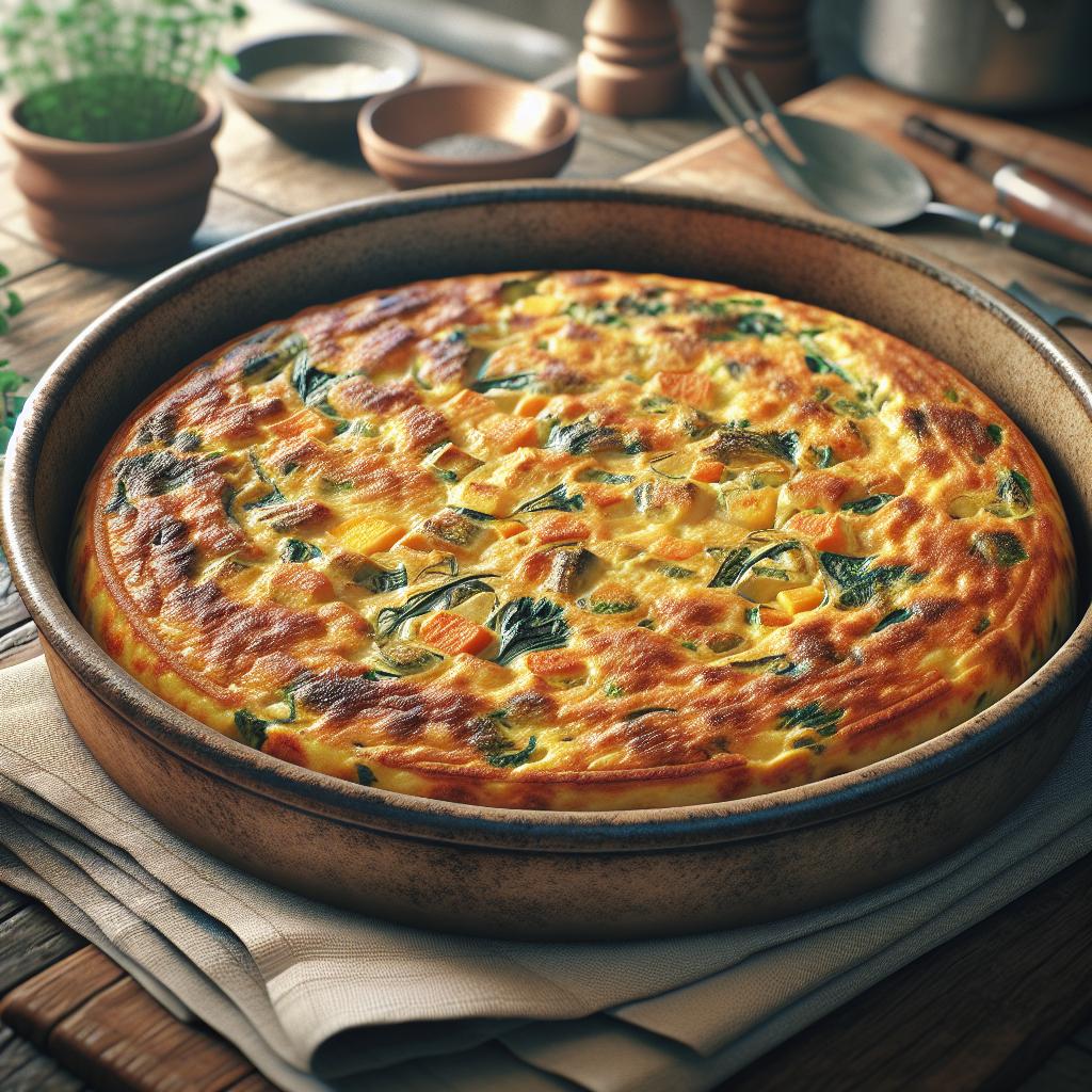 Frittata with chickpea flour