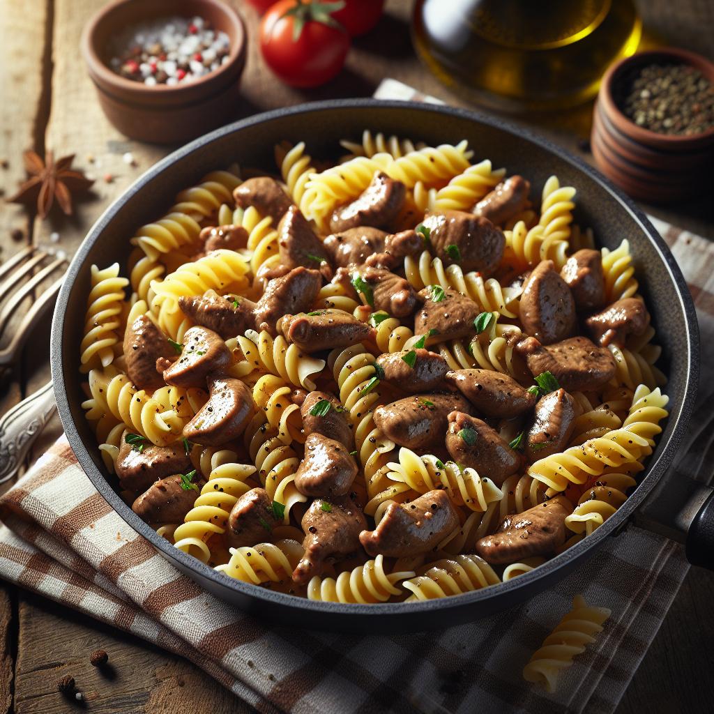 Fusilli with Chicken Livers