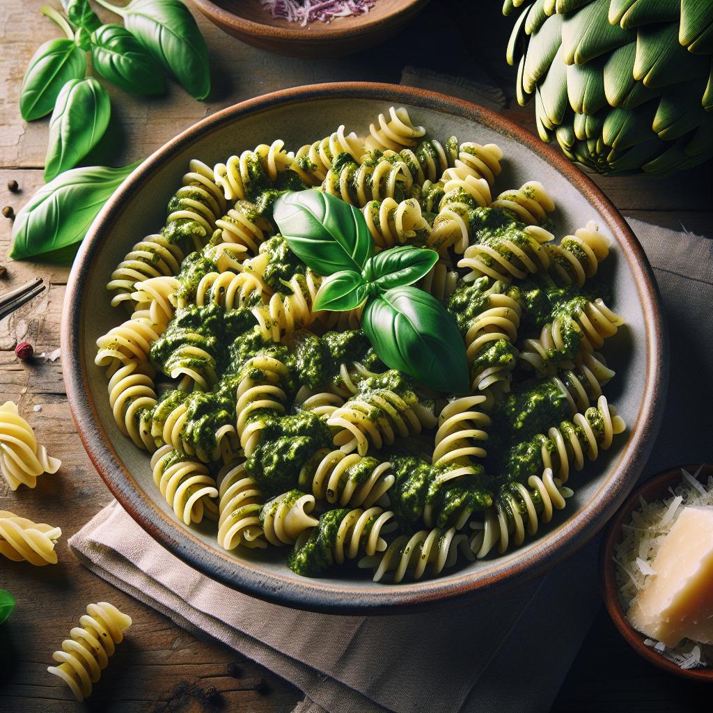 Fusilli with Artichoke Pesto
