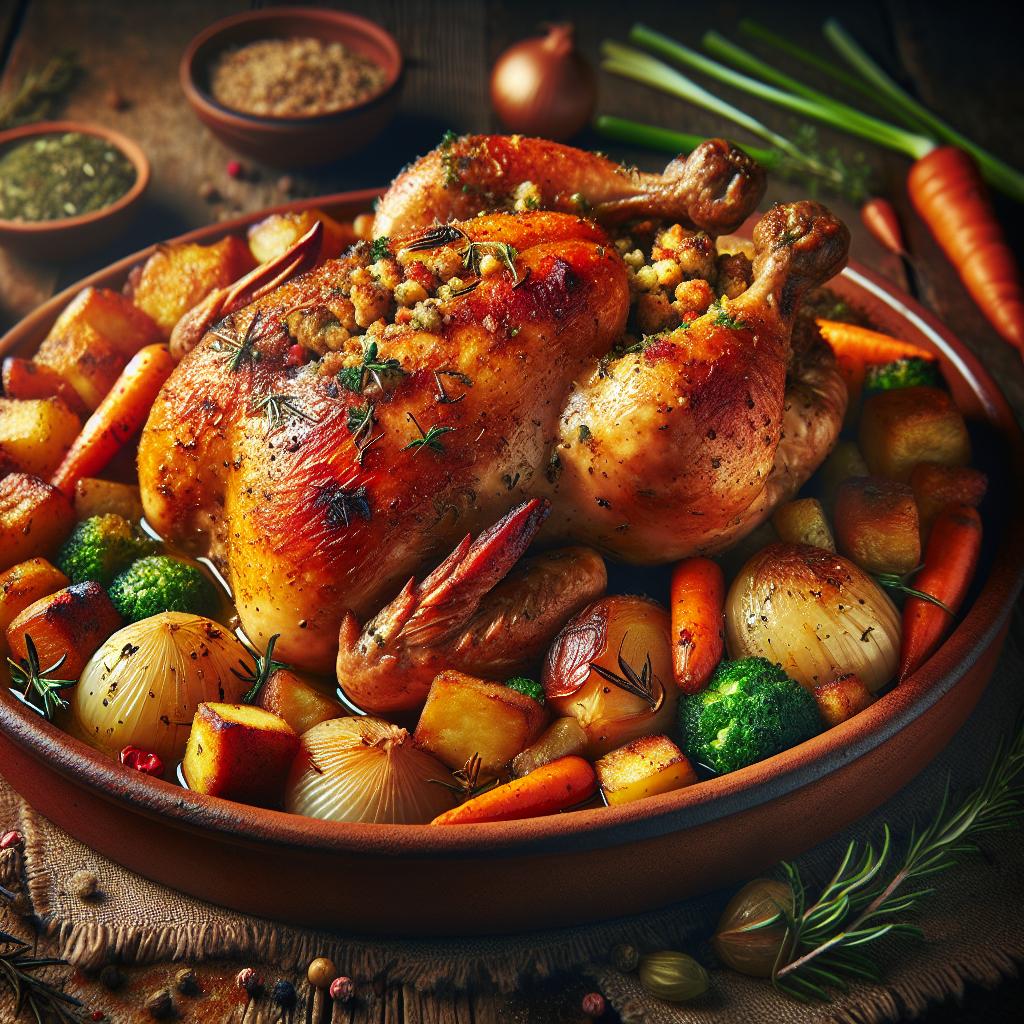 Festive Stuffed Cockerel