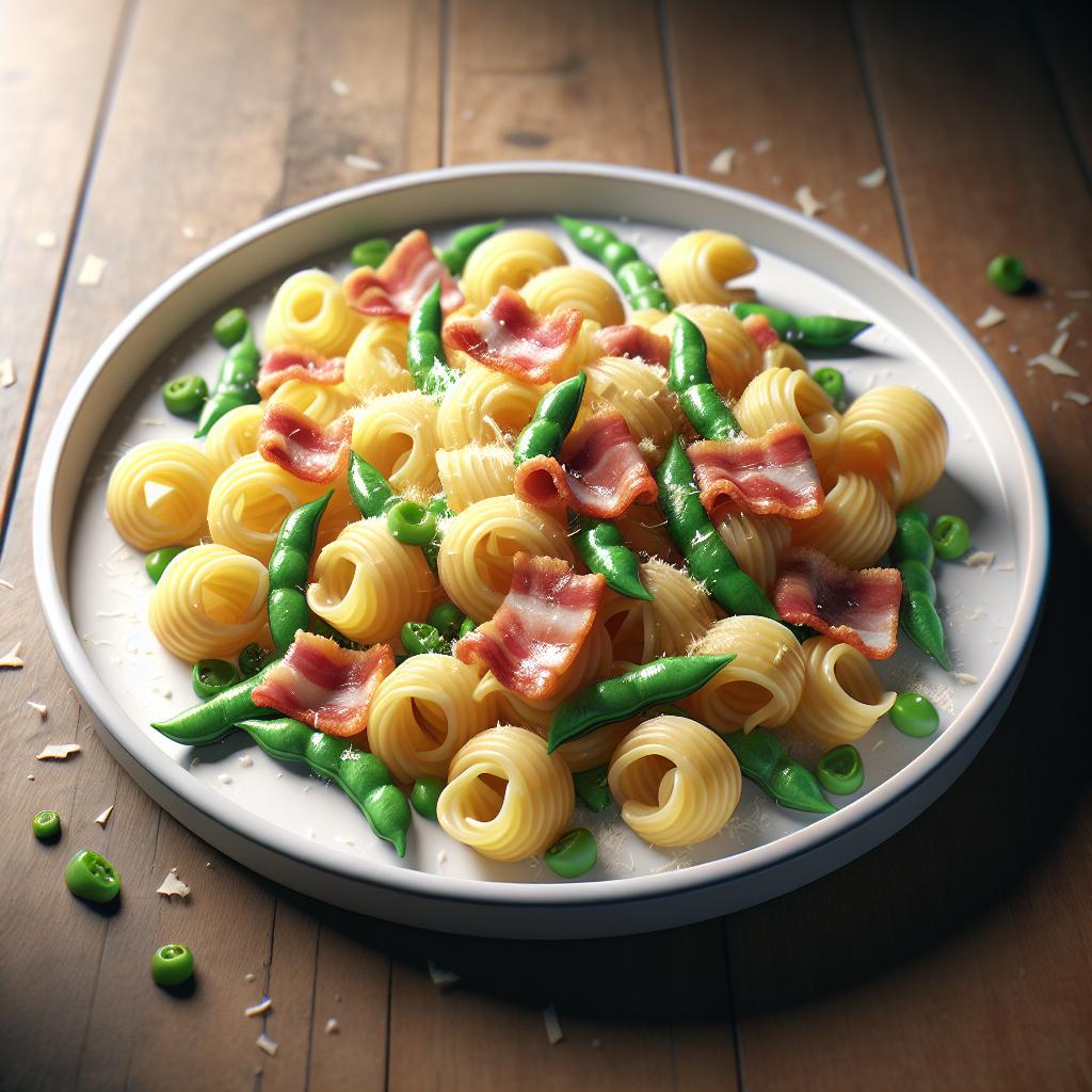 Garganelli with Broad Beans and Speck