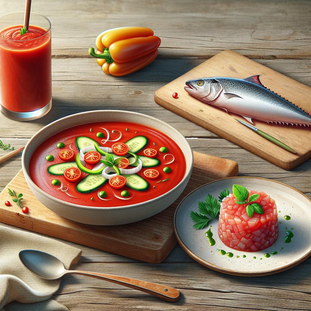 Gazpacho with Yellowtail Tartare
