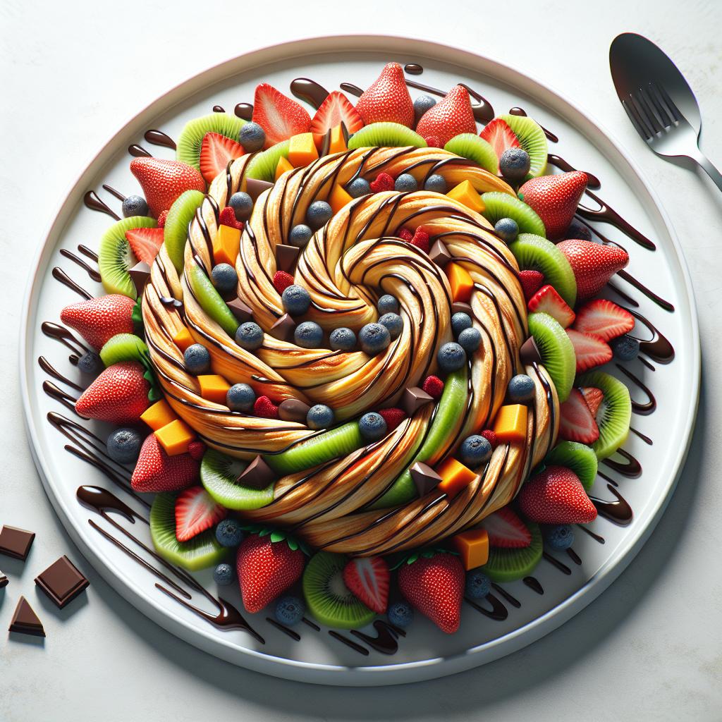 Puff Pastry Pinwheel with Fruit and Chocolate
