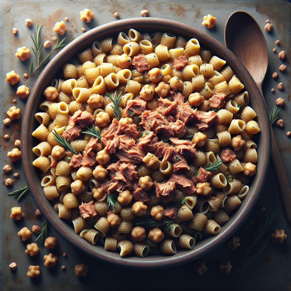 Whole Wheat Gnocchetti with Chickpeas and Tuna